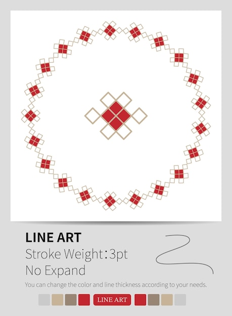 Minimalistyczny haft geometryczny